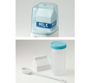 牛乳をパックそのままセットでお手入れ簡単！